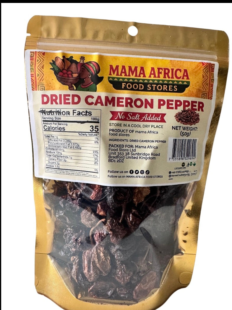 Dried whole Cameron pepper