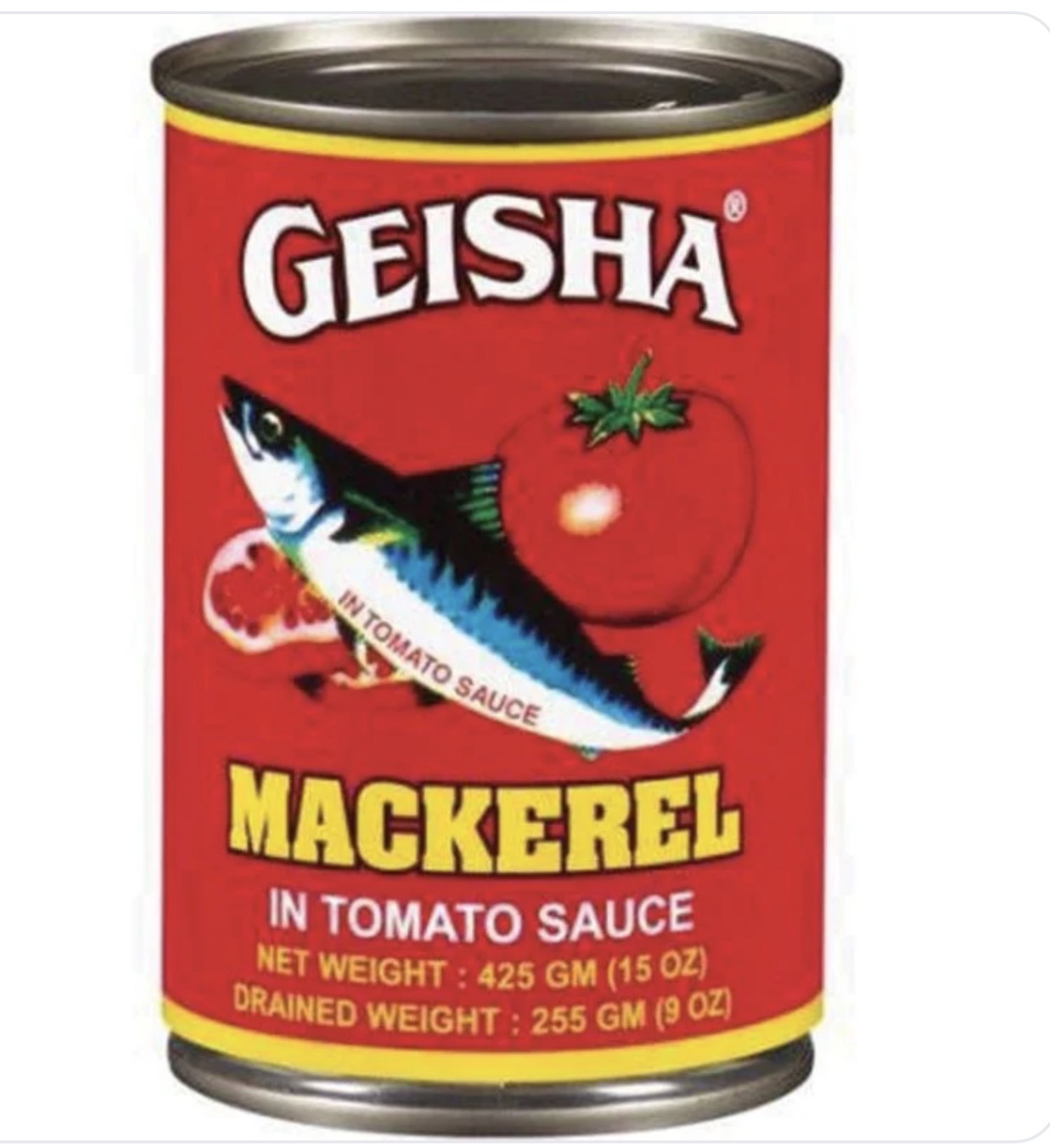 Geisha Mackerel Tomato (Green
Cans)