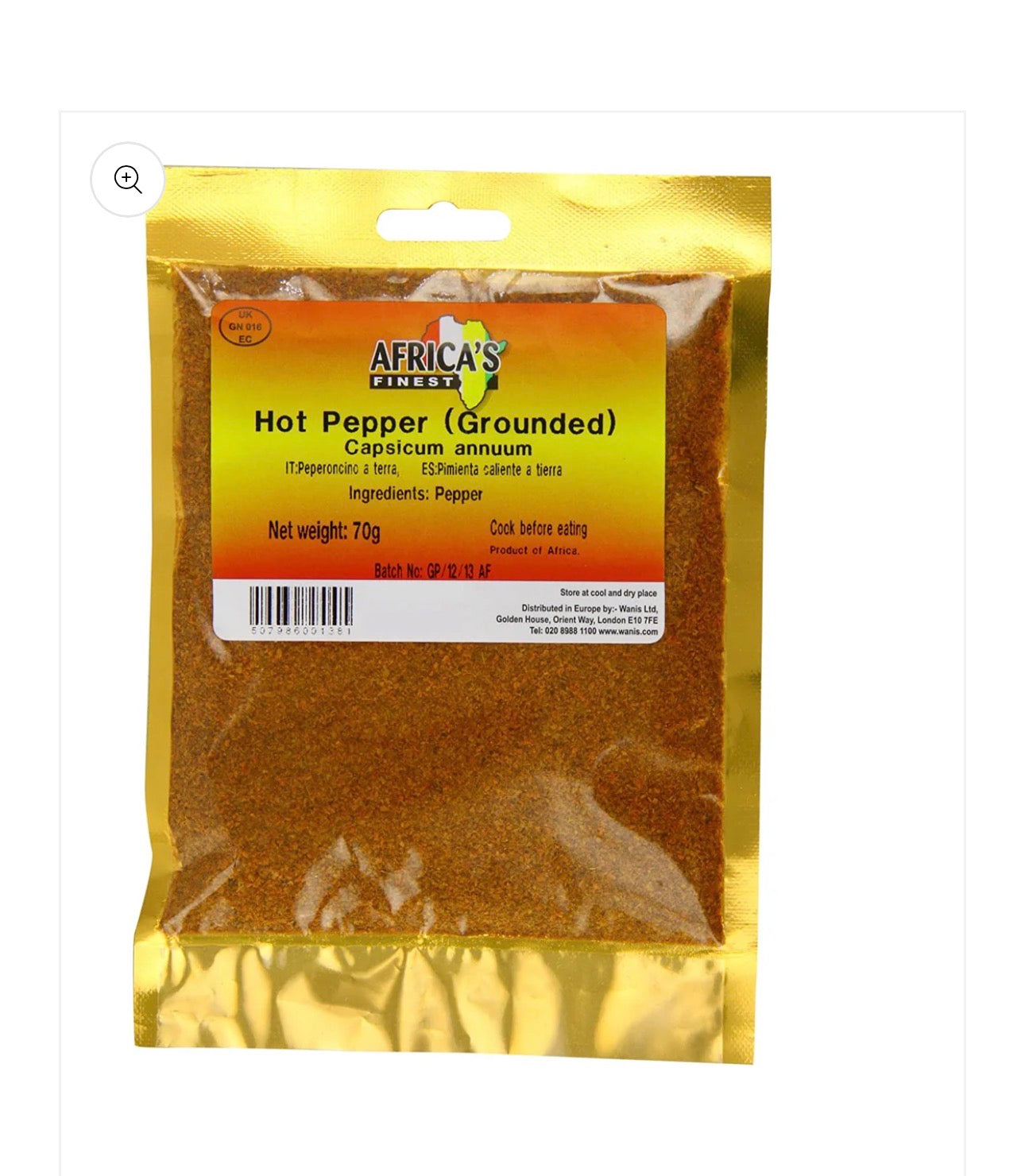 African’s Finest Hot Pepper (Ground 70g)
